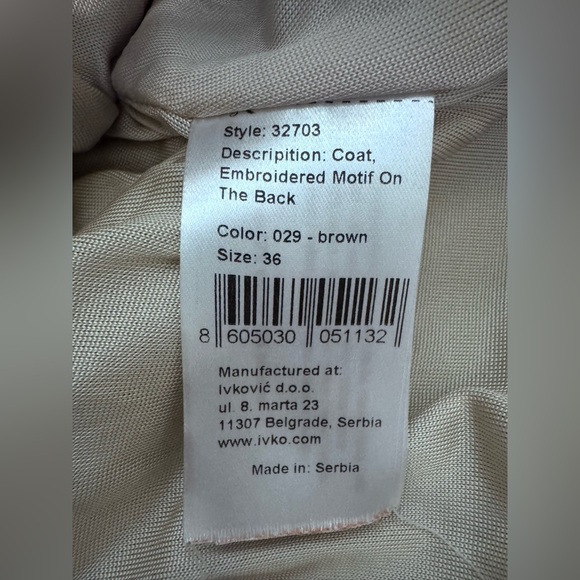 IVKO Wool Knit Coat Women's Size 36 Floral Button Up Made In Serbia Coatigan - Picture 4 of 7